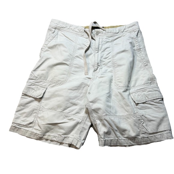 American Eagle Outfitters Other - American Eagle Cargo Shorts Mens 34 White Utility Drawstring Casual y2k